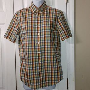 GAP factory classic fit multicolor button down  plaid  shirt   Sz XS